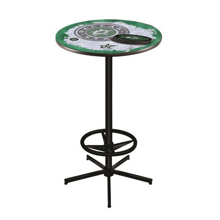 Holland Bar Stool Co 42" Black Dallas Stars Pub Table, 36" dia. Top L216B4236DalSta-D2